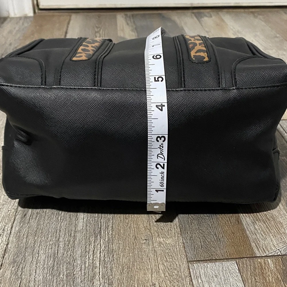Victoria's Secret Black and Brown Structured Satchel